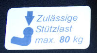 Westfalia sticker Mondeo. Toch is 90 kg toegestaan