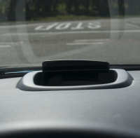 Head-up display weerspiegelt in de voorruit
